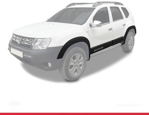 apline Compatibile con Dacia Duster (HS) 2010-2017 Passaruota Protezione per paraurti Parafanghi e protezione veicolo Strisce di Protezione per laterale Protezione veicolo carrozzeria Kit NERO