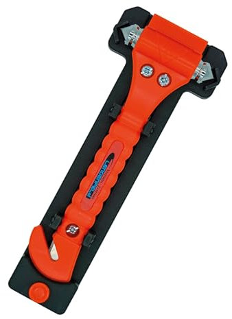 VZL Notfallhammer Auto mit Gurtschneider - Auto Zubehör & Auto Gadgets – Autozubehör Innenraum – Car Accessories – Auto Accessoires – Gurtschneider Notfallhammer - Nothammer auto mit gurtschneider tüv
