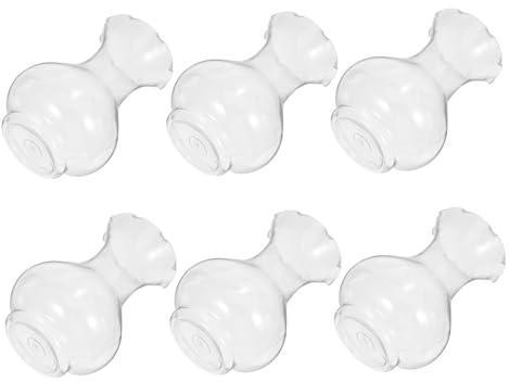SUPVOX Lot de 6 Vases Décoratifs Transparents en Pet 500 ML Vases à Fleurs Modernes Incassables Centre de Table pour Maison et Bureau pour Jacinthes et Plantes D’intérieur
