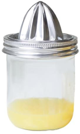 Exprimidor manual, exprimidor portátil de cítricos, tapa de acero inoxidable con recipiente de cristal, para la preparación de zumo de frutas de naranja y lima en la cocina