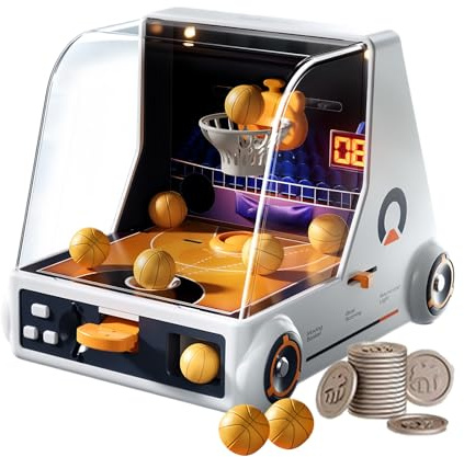 Jeu de basket-ball de bureau, jouet de lancement de balle de table, mini cerceau de basket-ball avec tir à ressort, jeu de bureau interactif avec mécanisme de notation, jouet de sport de table amusant
