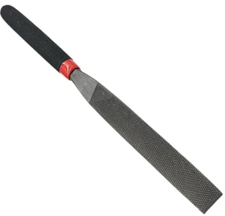 JoyousMall Juego de limas de aguja de acero para tallado de metal de cristal de piedra, limas redondas planas de 118 mm con vástago de 5 mm para manualidades de azulejos dorados de acero endurecido
