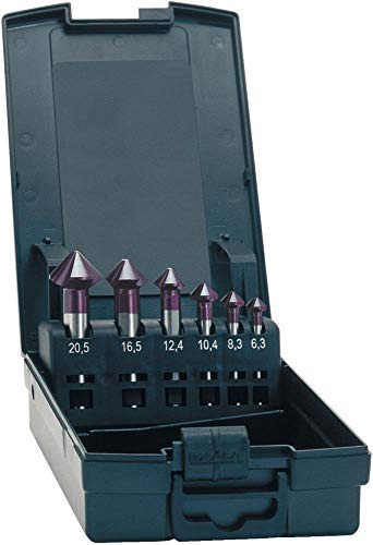 Exact Advancedline Kegelsenker Set 90°, Ø 6,3-20,5mm, HSS, TiAlN-Beschichtung, Rotastop-Schaft