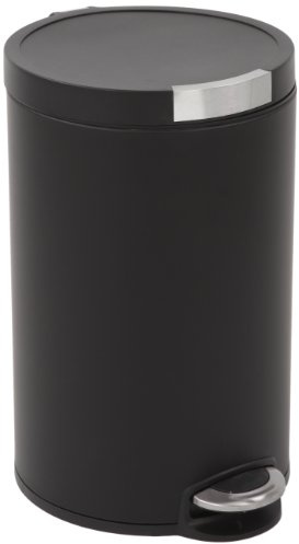 EKO VB 922512 - Pattumiera a Pedale, 12 Litri, Colore: Nero Opaco