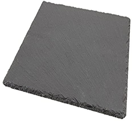 Genware NEV-SLTN-2828 Natural Edge Slate Platter, 28 cm x 28 cm