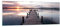Vidrios decorativos Pasarela lago puesta de sol noche Cuadro Sobre Vidrio Moderno 140x50cm Decoracion Salon Cuadros Pared Impresiones Grande XXL Impresión en Cristal Wall Art Prints GAB140x50-2635