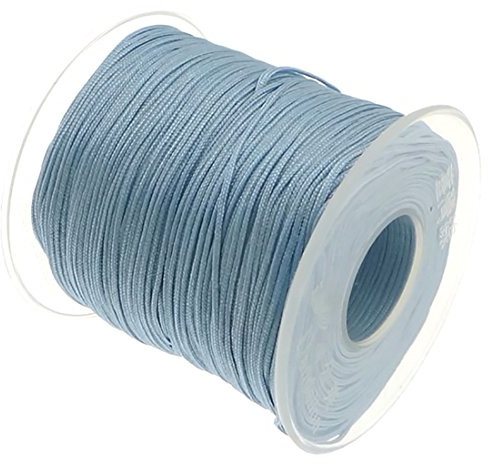 My-Bead Nylonband 1mm Babyblau auf Spule 90m Nylonschnur Nylonfaden stark & reißfest ideal für Schmuckherstellung Makramee Basteln Armbänder Ketten DIY