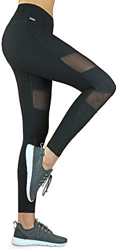 Formbelt® Laufhose Damen mit Handytasche | Sport Leggings hoher Bund | atmungsaktive Lauftights lang Yoga Wandern Jogginghose Leggins Tights