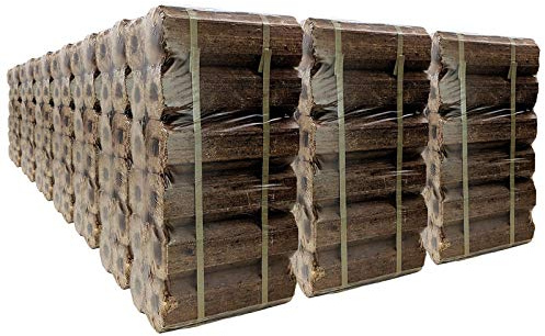 AMOS Ultra Dry High Energy Heat Logs Eco Friendly Low Smoke Minimal Ash Sustainable Recycled Wood Fuel for Open Fires Burners Chimeneas 96 Logs