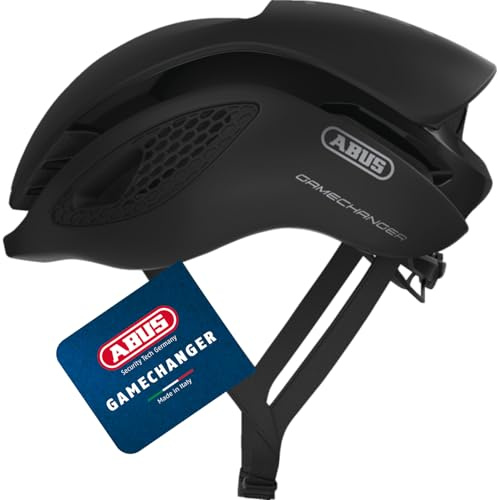 ABUS Gamechanger Aero- Helm Fahrradhelm, Schwarz (velvet black), S (51-55 cm)