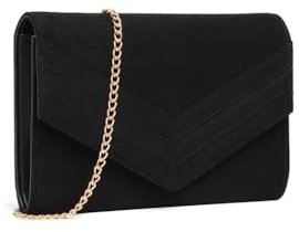 Miss Lulu Clutch Damen, Elegante Envelope Pochette, Vegan Wildleder Handtasche Klein Clutch Umschlag Crossbody Schultertasche Tasche Abendtasche
