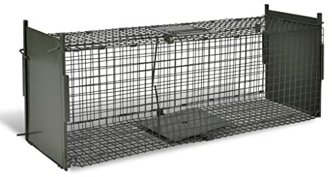 Piège Vivant avec 2 Portes 100 x 26 x 31 cm Piège Animalier comme Grand Piège à Martre Piège à Chat Piège à Renard Piège à Rat
