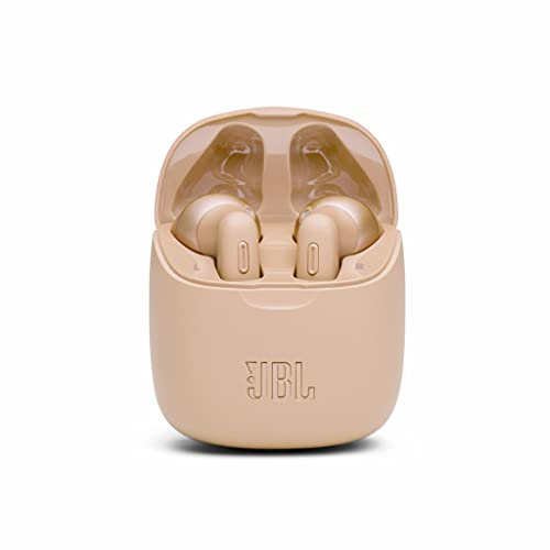 JBL Tune 225 TWS Cuffie In-Ear True Wireless Bluetooth, Auricolari senza Fili con Microfono Integrato per Musica, Chiamate e Sport, Fino a 25h di Autonomia, Custodia di Ricarica, Colore Oro