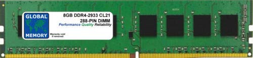 GLOBAL MEMORY 8GB DDR4 2933MHz PC4-23400 288-PIN DIMM Memoria RAM para Ordenadores DE SOBREMESA/Placas Base