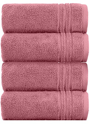 La Vida Premium Handtuch-Set 4-teilig Beere, 100% Frottee-Baumwolle, 480g/m², weich und saugstark, fürs Badezimmer, Oeko-Tex 100 Zertifiziert, 4 x Handtuch 50x100 cm