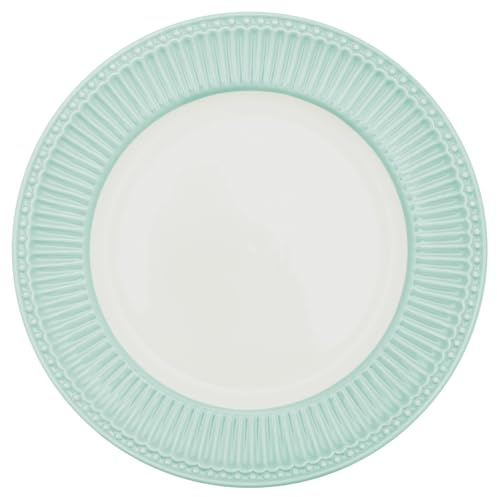 GreenGate - Dinner Teller - Alice - Keramik - Farbe: cool Mint - (ØxH): 26,5 x 2,5 cm