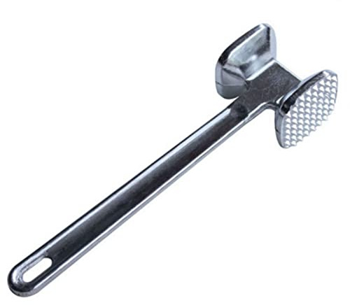 Fleischklopfer,Doppelseitig Antihaft Schnitzelklopfer,Steakhammer aus Aluminiumlegierung, Ergonomischer Fleischklopfer Küchenhelfer mit Gummikomfort für Rindfleisch Geflügel Schnitzel, Steaks