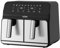 Solac - Friggitrice ad Aria Doppia Vasca 1700W | 8L: 4L ciascun cestello | Air Fryer 60-200ºC | Antiaderente | Pannello di Controllo Touch | Timer Programmabile | 11 Programmi | Acciaio Inox