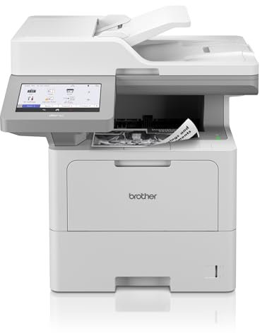 Brother MFC-L6910DN 4-in-1 Mulifunktionsdrucker schwarz weiß (A4, 50 Seiten/Min., 1.200x1.200 DPI, LAN, Duplex-ADF, 520 Blatt Papierkassette) weiß/grau