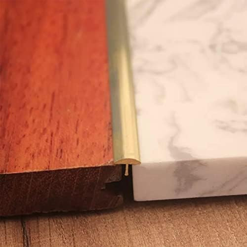 Bandes De Transition Bois-carrelage en Laiton, Bandes De Connexion pour Espace De Sol Moulé en T, Barre De Garniture De Bordure De 1 M De Long pour Plancher en Bois Dur À Stratifié,8 Mm De Large,H