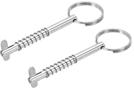 PATIKIL Acero Inoxidable 316 Pasador de Liberación Rápida 2Pcs Pasador para Toldo Bimini Longitud Utilizable 2.56 Diámetro 0.25 para Barcos con Cámara de Caída y Resorte