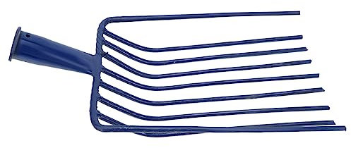 Sosoport Pelle à Charbon Multifonctionnelle Et Râteau à Fourche à Neuf Dents sans Manche pour Cheminée Et Jardin Compact en Acier Robuste Utilisation Domestique Et Extérieure