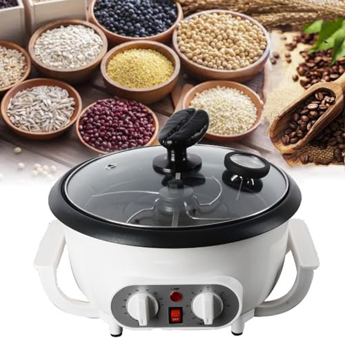 1200W Coffee Roaster Machine,750g Electric Coffee Bean Roaster for Home Use w/ 100-240℃ Temperature Adjustment,0-60 Minutes Timer,Thermometer,for Baking Peanut,Popcorn Make,Grain Drying,220V