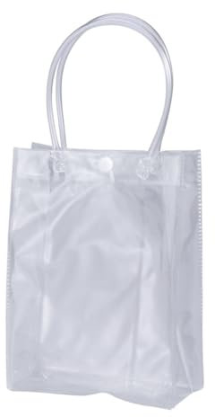 SOLUSTRE Süßigkeitentasche Taschen für Partygeschenke Klarsichtbeutel für durchsichtige Geschenktüten Papiertüte transparente Tasche tragbar Weinbeutel Tragetasche Packsack