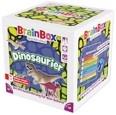 BRAINBOX 2094938 Dinosaurier, Lernspiel, Gedächtnisspiel, Quizspiel für Erwachsene und Kinder ab 8 Jahren, 121 x 121 x 121 mm