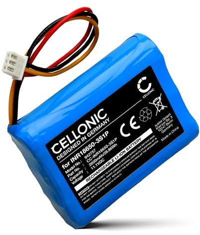 CELLONIC, Lautsprecherakku kompatibel mit DOCKIN D Fine, D Fine 2, D Fine 2 Plus (2600mAh, 11.1V) Ersatzakku INR18650-3S1P