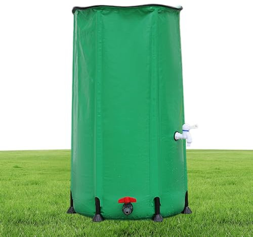 Tonneau de pluie – Réservoir de stockage d'eau de pluie | Baril de stockage d'eau pliable en PVC | Baril de stockage d'eau de pluie | Conteneur récupérateur d'eau avec robinet de filtre