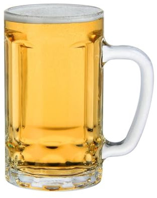 BYPIAOERZ Bierkrüge aus Glas Klare große Bierkrüge, Biergläser mit Henkel, Damenbier, traditioneller Bierkrug, klassische Biergeschenke, Bierbecher