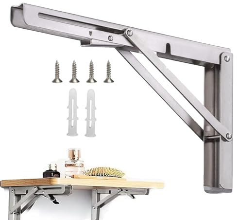Hardware per mensole sospese, staffe per mensole pieghevoli | Staffe per montaggio su mensola mobile 2X - Ferramenta per mensole, staffe per mensole a parete, staffe per mensola flottante, cerniere pi