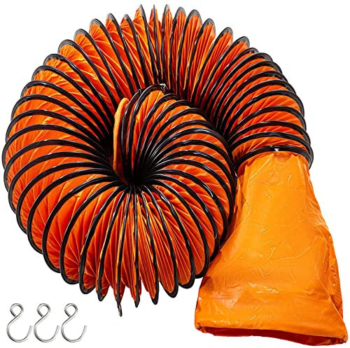 Lufttransportschlauch Warmluftschlauch PVC-Beschichtet Spiralschlauch Länge 5M/10M Durchmesser 200/300/400/500/600 MM Belüftungsschlauch für Heizgeräte Langlebig,10M-diam:300mm