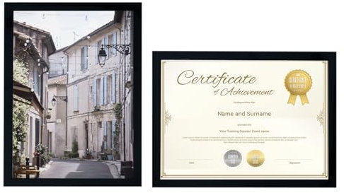 Jyvlucient 2PCS A4 Magnetic Photo Frames Self Adhesive Magnetic Picture A4 Frame Magnetic Picture Holder Waterproof Clear Sign Holders for Paintings Photos Notices Certificate Poster