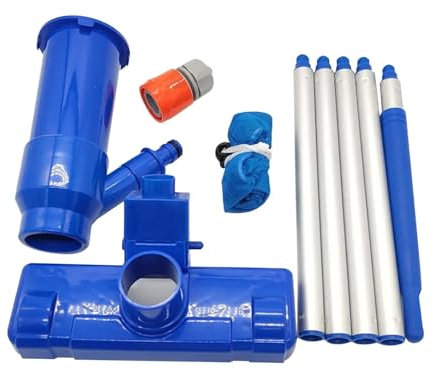 Kit Limpieza Piscina Set de Limpieza para Piscina Kit de cabezal de aspiración para piscinas con bolsa de filtro para piscinas enterradas, fuentes, jacuzzis, suministros de limpieza y accesorios