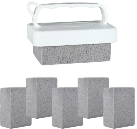 Fangxuee Produits Essentiels pour Le Nettoyage des Piscines et Spas : 6 Pierres Ponce à Main avec Poignées pour L'Entretien des Carreaux