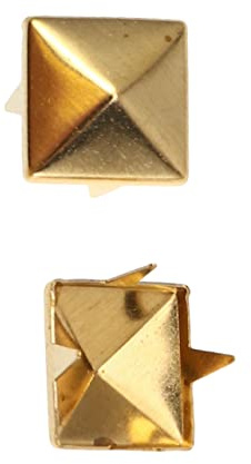 OSALADI 400piezas Decoración Remaches De Metal Dorados Remaches Cuadrados De Cuatro Mordazas Para Manualidades y Accesorios De Púas Para Zapatos y Bolsos