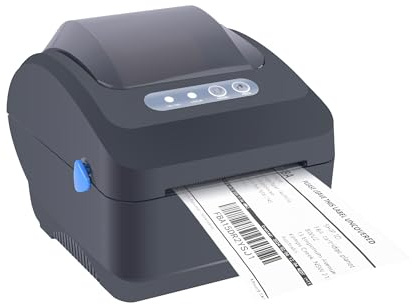 G&G Etikettendrucker,Etikettiergerät Bondrucker,80mm Beschriftungsgerät Selbstklebend Belegdrucker,Receipt Label Printer mit USB,Labeldrucker für Barcode, Einzelhandel,Büro (Label Printer)