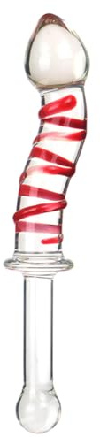 TRQOYTU Consolador Anal De Cristal Transparente Con Cuentas Anales De Cristal Con Mango Largo, Tapón Anal, Masajeador De Próstata, Juguete Sexual Para Mujeres, Hombres