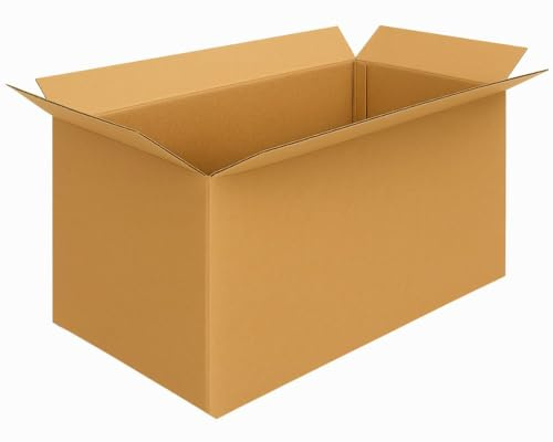 2x Faltkarton 120x60x60 cm Einwellig Braun | Versandkarton 1200x600x600 mm für Versand kompatibel mit DHL-Paket