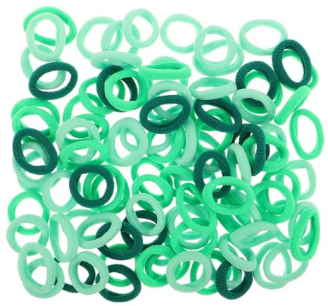 WEKAMOS 100 Stück Kleine Nahtlose Elastische Haargummis für Grün Schonend ohne Haarschäden Atmungsaktiv und Schnell Trocknend für Kleinkinder Tägliche Nutzung und Partys mit Praktischem