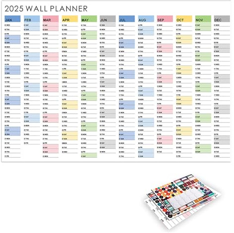 Jahreskalender 2025 Wochenplaner 2025 Wandschule Jahresplaner Schule