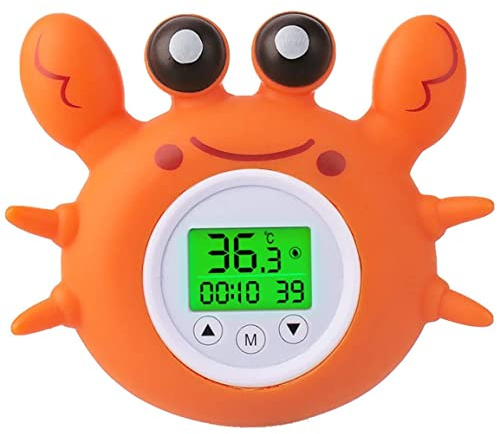 Termómetro digital para baño de bebé, seguridad para bebés, termómetro de habitación con pantalla LED, advertencia de temperatura, juguetes de baño para bebés, juguete flotante