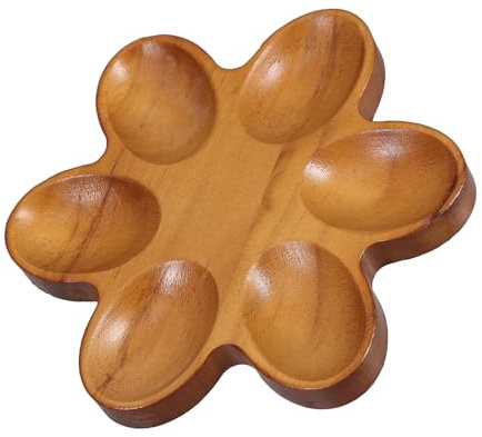 OSALADI Wooden Egg Tray Egg Holder Stand for Kitchen Display Tray for Decorating