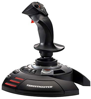 Thrustmaster T.Flight Stick X, Joystick con Controllo Timone, Pulsanti e Assi Riprogrammabili, Impugnatura Rotante, Manetta Integrata, Grilletto per Fuoco, PC