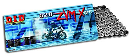 DID Cadena 520 ZVMX, 98 eslabones (X de anillo), abierto con remachadora Candado