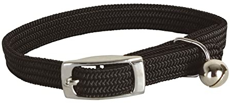 Katzenhalsband, elastisch, 28 cm, schwarz Chrom