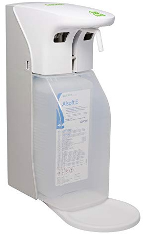 Desinfektionsmittelspender Saraya ADS-500/1000 universell Spender mit Sensor, Tropfschale, Batterien und Montageplatte