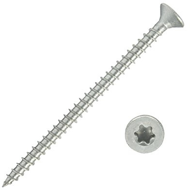 100 Spanplattenschrauben 4,0x60 Edelstahl A2 V2A VA Torx Vollgewinde Holz | Edelstahlschrauben Spanplattenschrauben mit Senkkopf, Holzschrauben, Holzbauschraube, Universalschrauben mit verstärktem Kopf